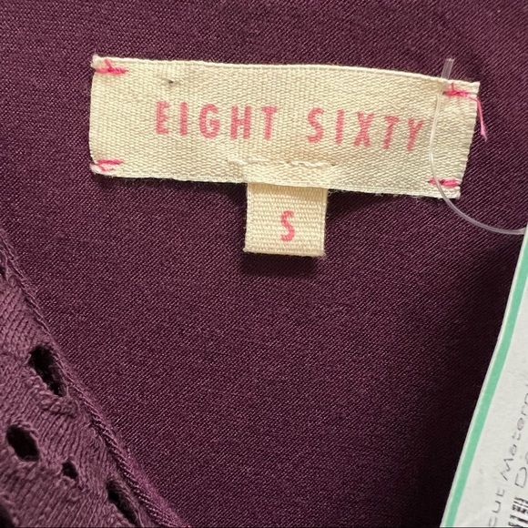 Eight Sixty Stitchfix Gabre Knit Laser Cut Dark Purple Maternity Dress Size S - Picture 6 of 7